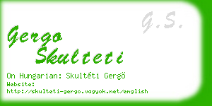gergo skulteti business card